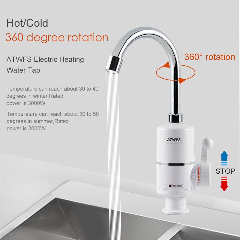 Atwfsタンクレス電気最新給湯器キッチンインスタント温水タ - Home Bathroom Water Heater のレビューと価格