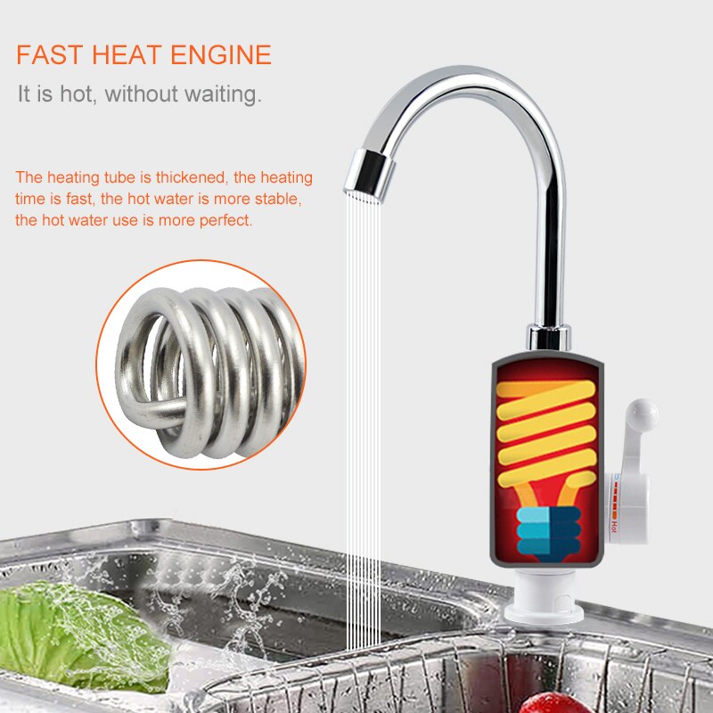 Atwfsタンクレス電気最新給湯器キッチンインスタント温水タ - Home Bathroom Water Heater のレビューと価格