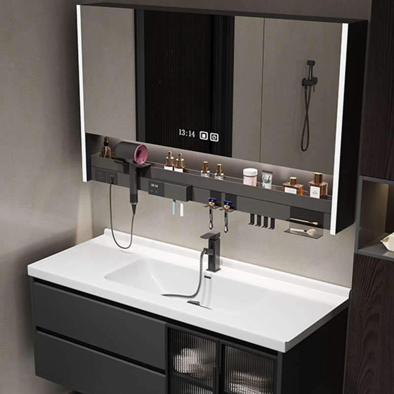 高級ミラー付きバスルームキャビネットアクセサリー棚、食器棚上 - Home Bathroom Partition Wall のレビューと価格