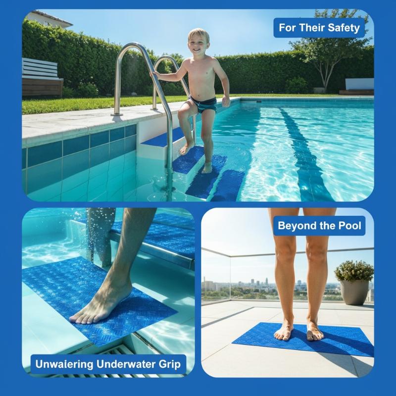 (滑り止めプールステップパッド、スイミングプールラダーマット - Jet Home Bathroom Mats のレビューと価格
