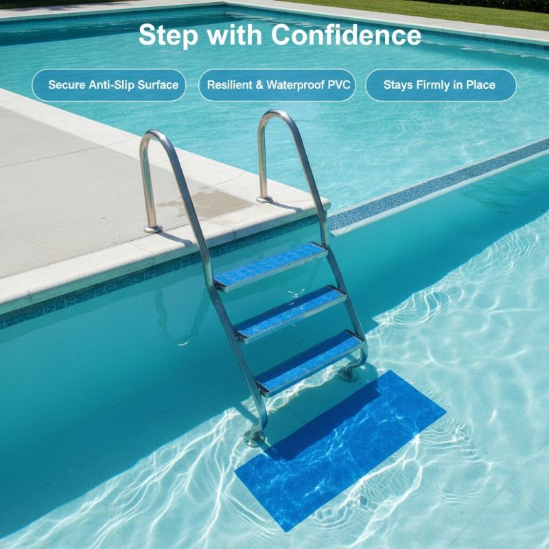 (滑り止めプールステップパッド、スイミングプールラダーマット - Jet Home Bathroom Mats のレビューと価格