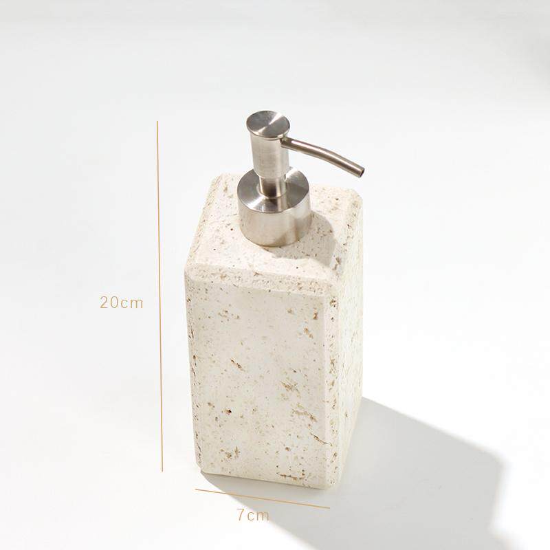 砂と砂利の樹脂製ハンドサニタイザーボトル、高級浴室用エマルジ - Zara Home Bathroom Set のレビューと価格
