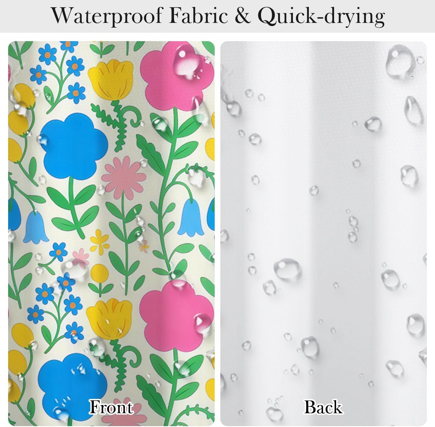 ボヘミアン花柄プリントシャワーカーテン防水ポリエステル浴室装 - Home Goods Bathroom Decor のレビューと価格