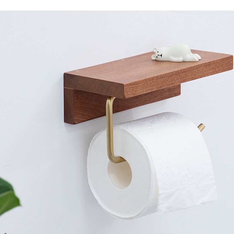 木製ティッシュホルダーロールペーパータオル収納容器ホーム壁掛 - Home Bathroom Paper Towel Holder のレビューと価格
