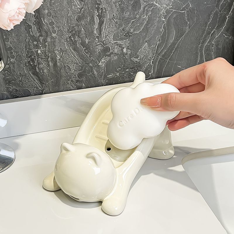 かわいい猫の形をした石鹸置き、滑らかなプラスチック製トイレ石 - Tiny Home Bathroom Kit のレビューと価格
