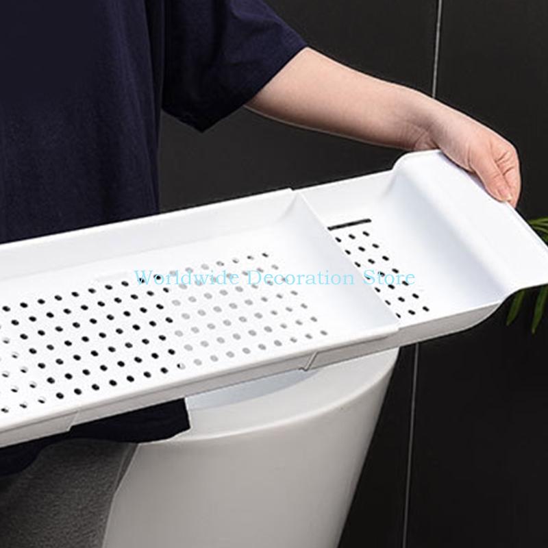 Q39B 拡張可能な排水バス棚調節可能なプラスチック浴槽キャ - Bath Caddy Tray のレビューと価格