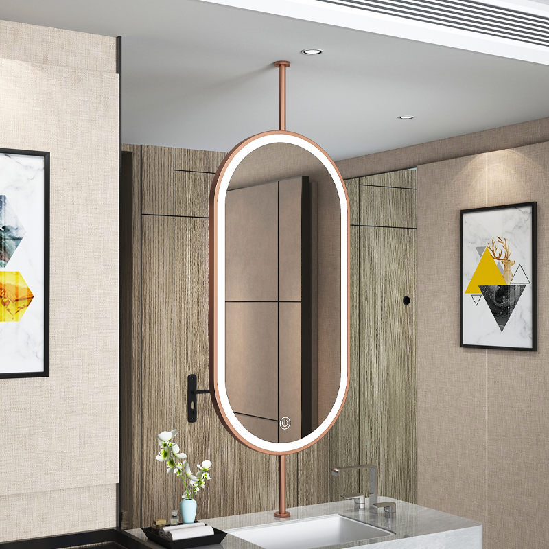 サイズ60x90cm天井楕円形吊り下げミラー現代的なシンプル - Home Living Bathroom Vanity のレビューと価格