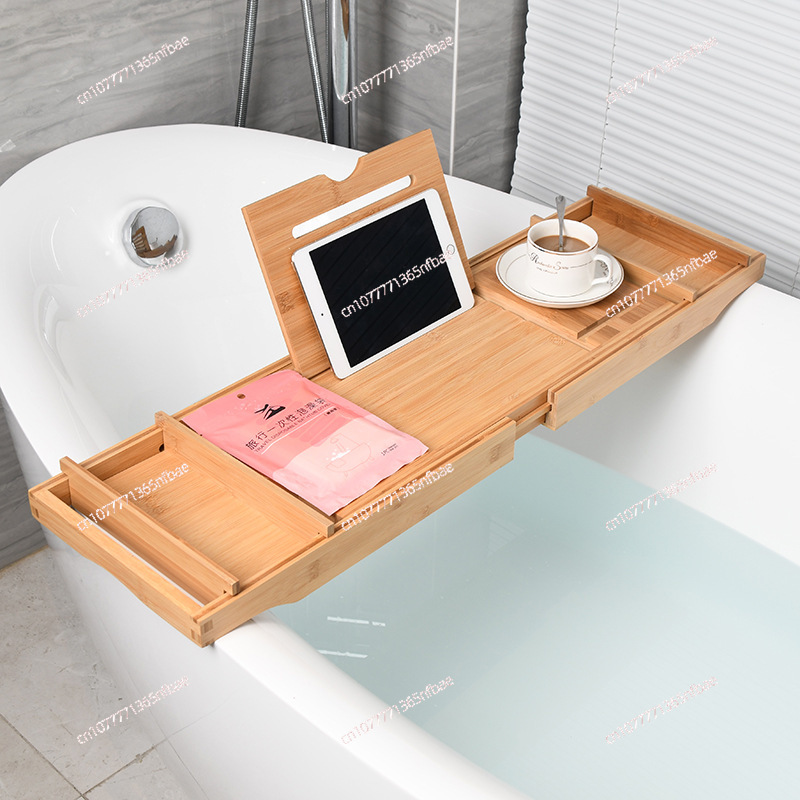 高級ブラウンバスタブキャディー、伸縮式滑り止めバストレイ、ヨ - Bath Caddy Tray のレビューと価格