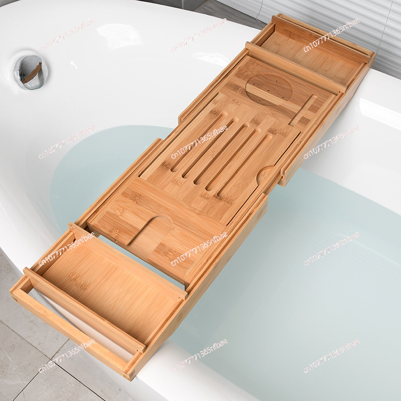 高級ブラウンバスタブキャディー、伸縮式滑り止めバストレイ、ヨ - Bath Caddy Tray のレビューと価格