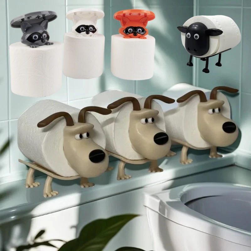 楽しい犬アライグマ羊トイレットペーパーホルダー家の装飾バスル - Tiny Home Bathroom Kit のレビューと価格