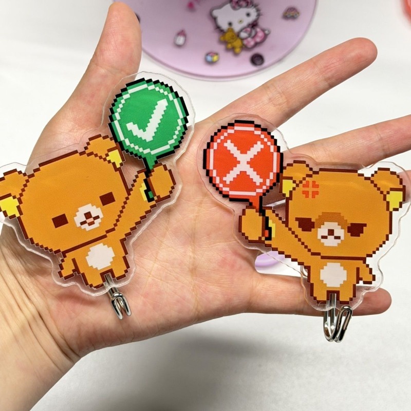 かわいいリラックマ粘着フック、ドリル不要、粘着式ウォールフッ - Home Goods Bathroom Decor のレビューと価格